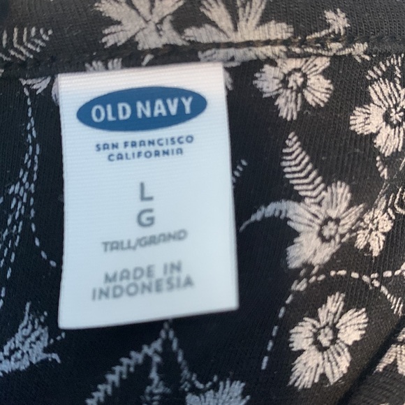 Old navy Black dark Floral Maxi Dress halter large tall ditzy floral tiered - Picture 4 of 7